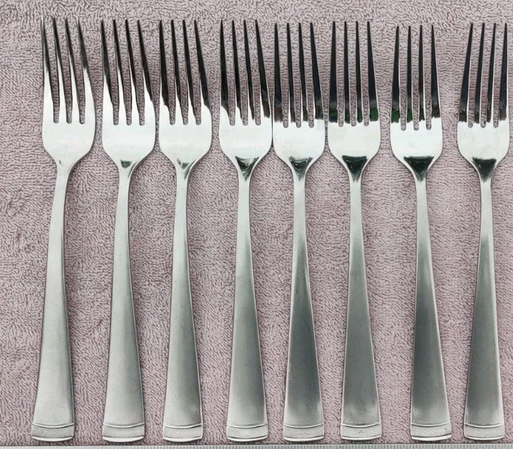 44pc Cambridge Gratitude Sand Stainless Flatware Complete service for 8+Serving