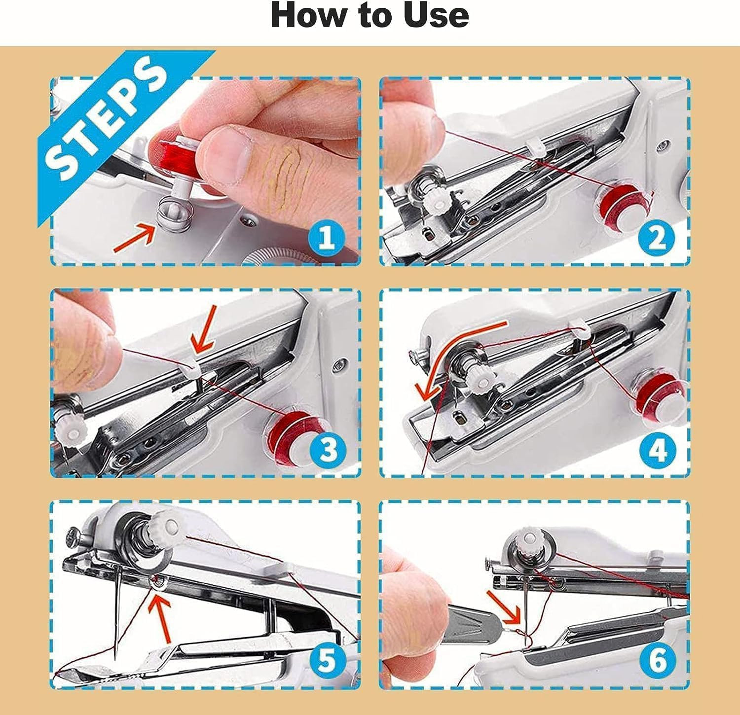 Handheld Sewing Machine, Portable & Cordless Mini Sewing Machine for | Beginners