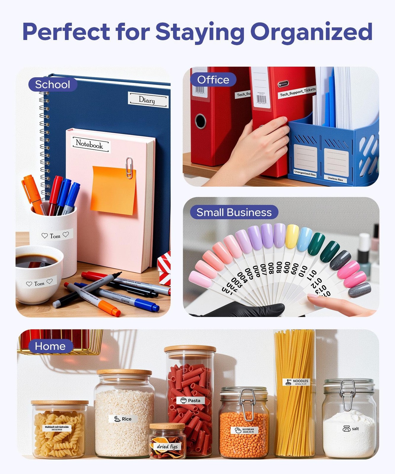 Label Maker Machine with Tape, Rechargeable Backlit Bluetooth Labelmaker, for...