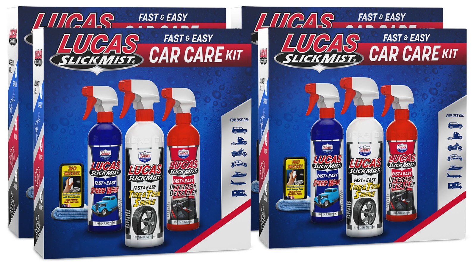 Lucas Slick Mist Detailing Kit Case 4 Kits