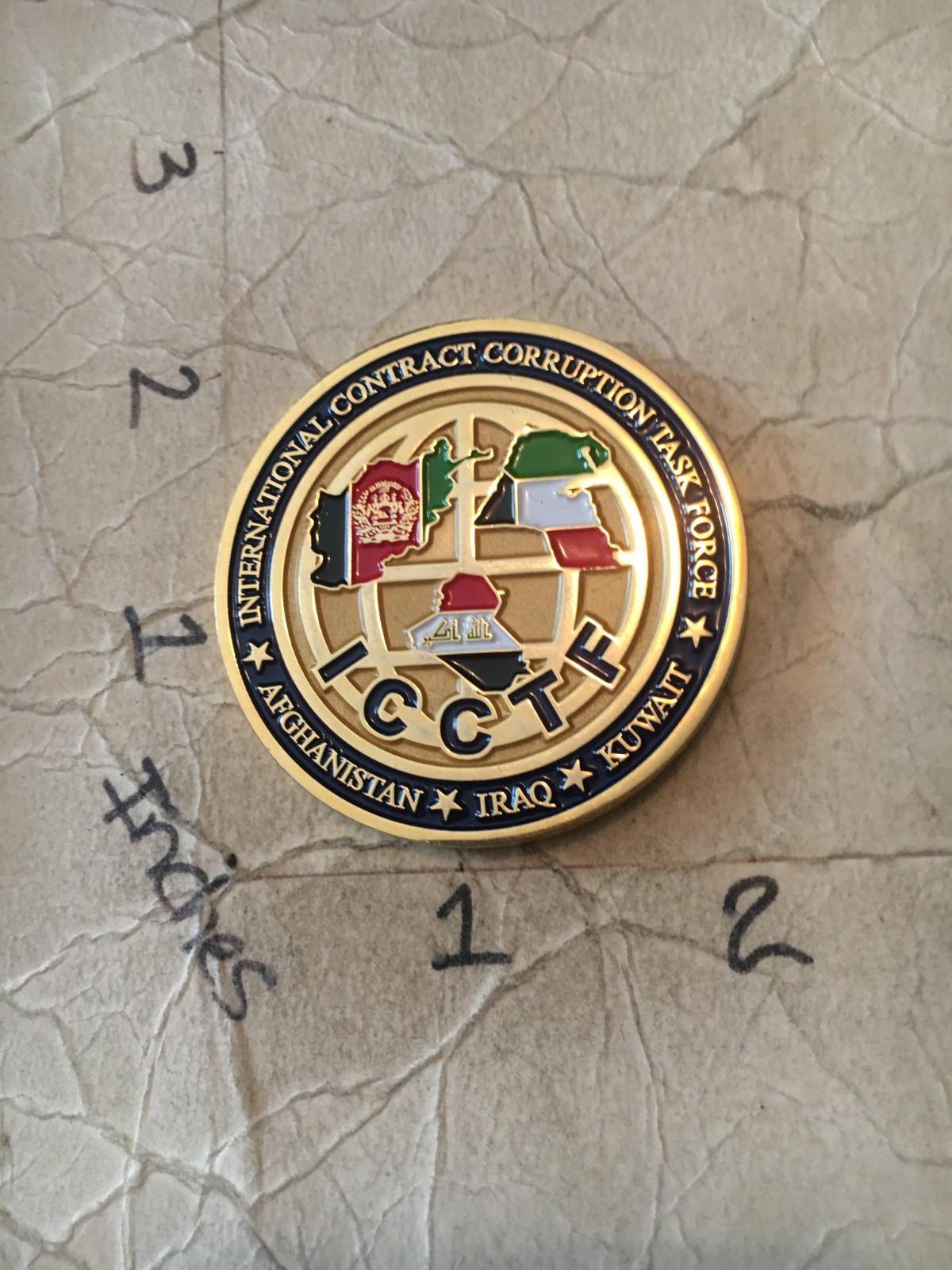 US Army International Contract Corruption Task Force Challenge Coin 9/10/25