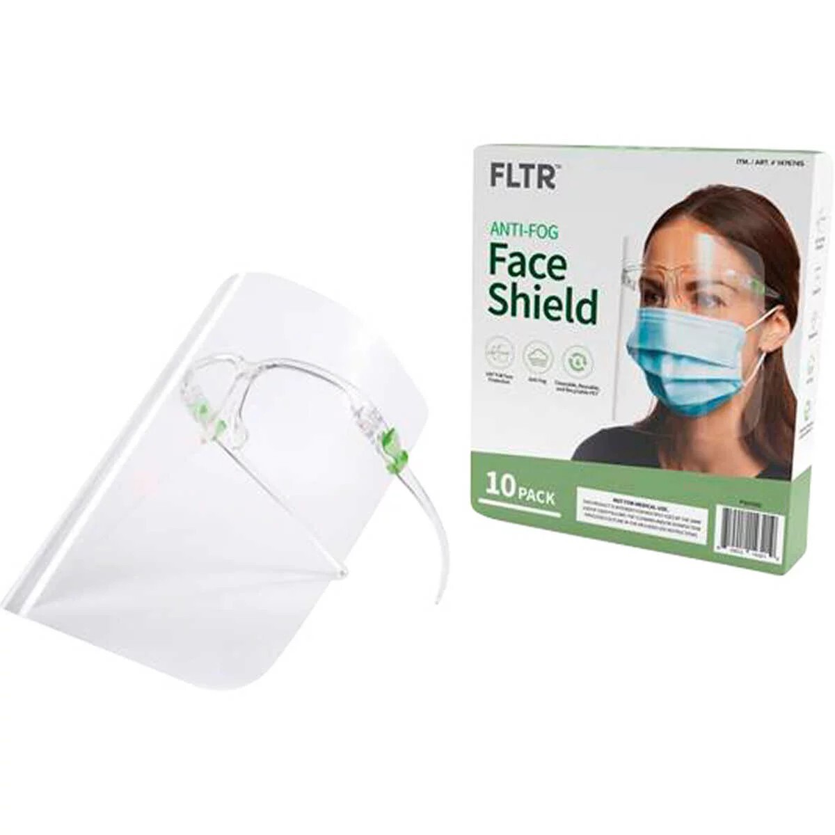 ANTI-FOG FACE SHIELD 10 Pack New , Clear