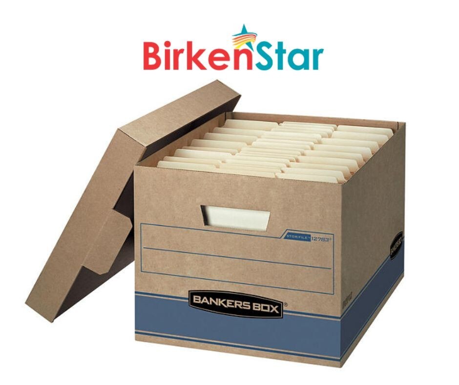 Bankers Box Heavy Duty Storage Boxes, 10" x 12" x 15" (10 Pack), Kraft Brown
