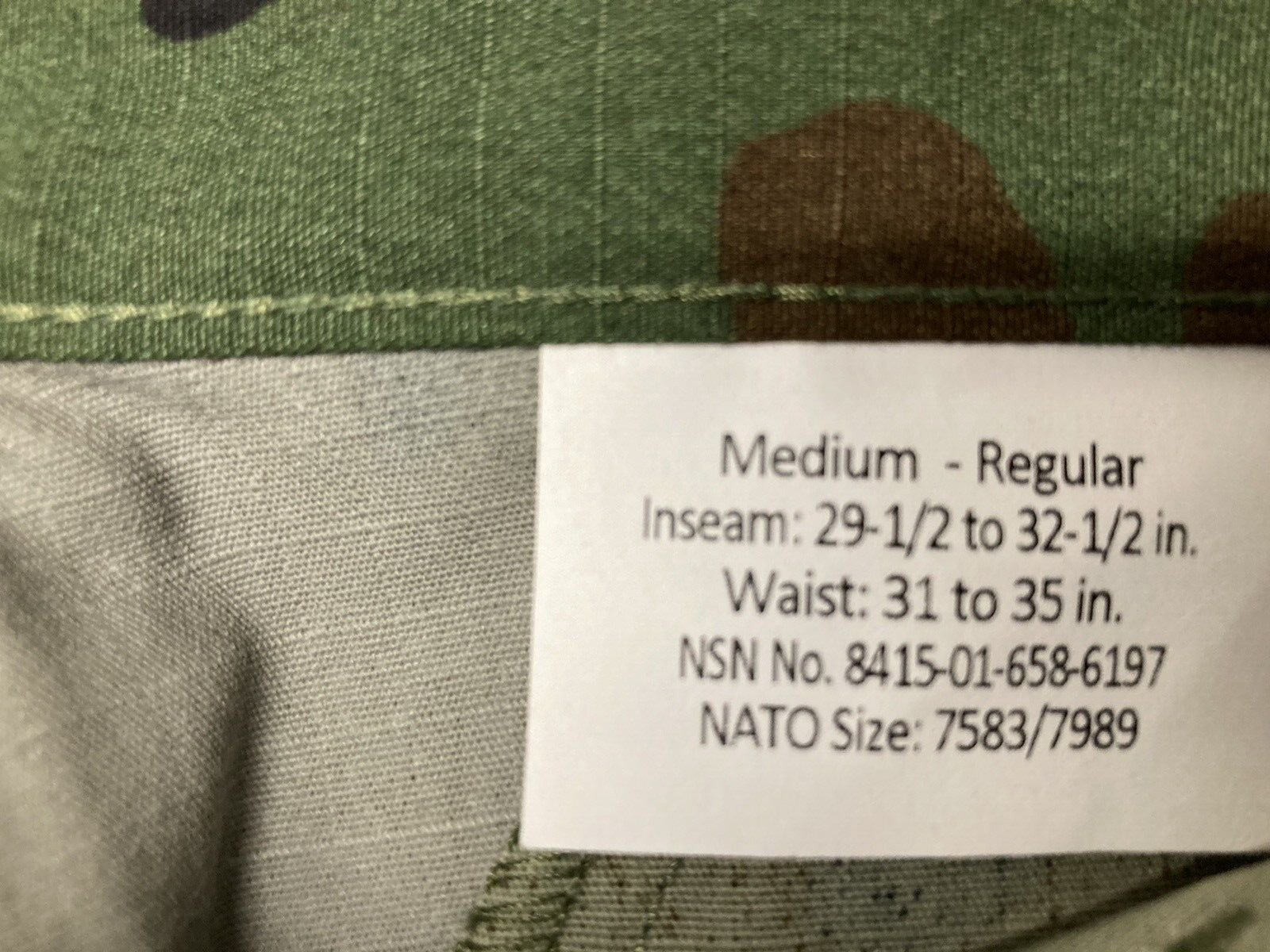M81 Woodland BDU Combat Pants GOVT Contract for the AFGHAN Army Medium Reg NOS