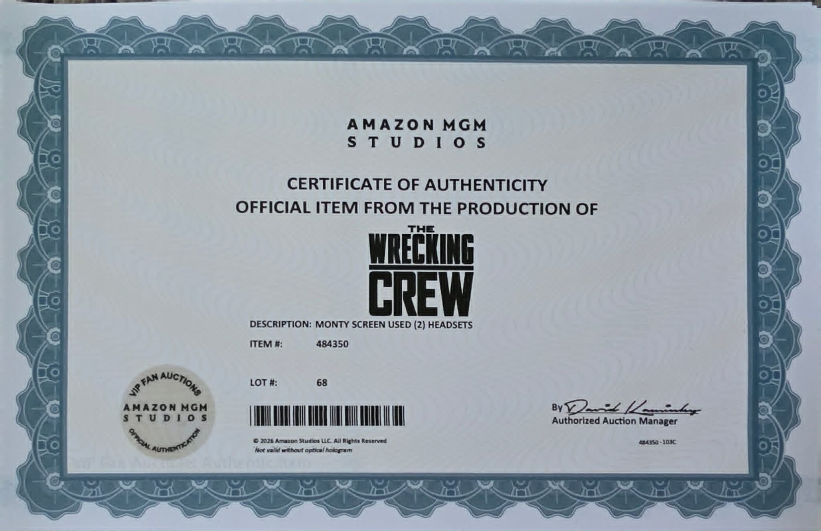 WRECKING CREW: Lightspeed Delta Zulu 4079 & David Clark H10-13.4 w/Studio COA