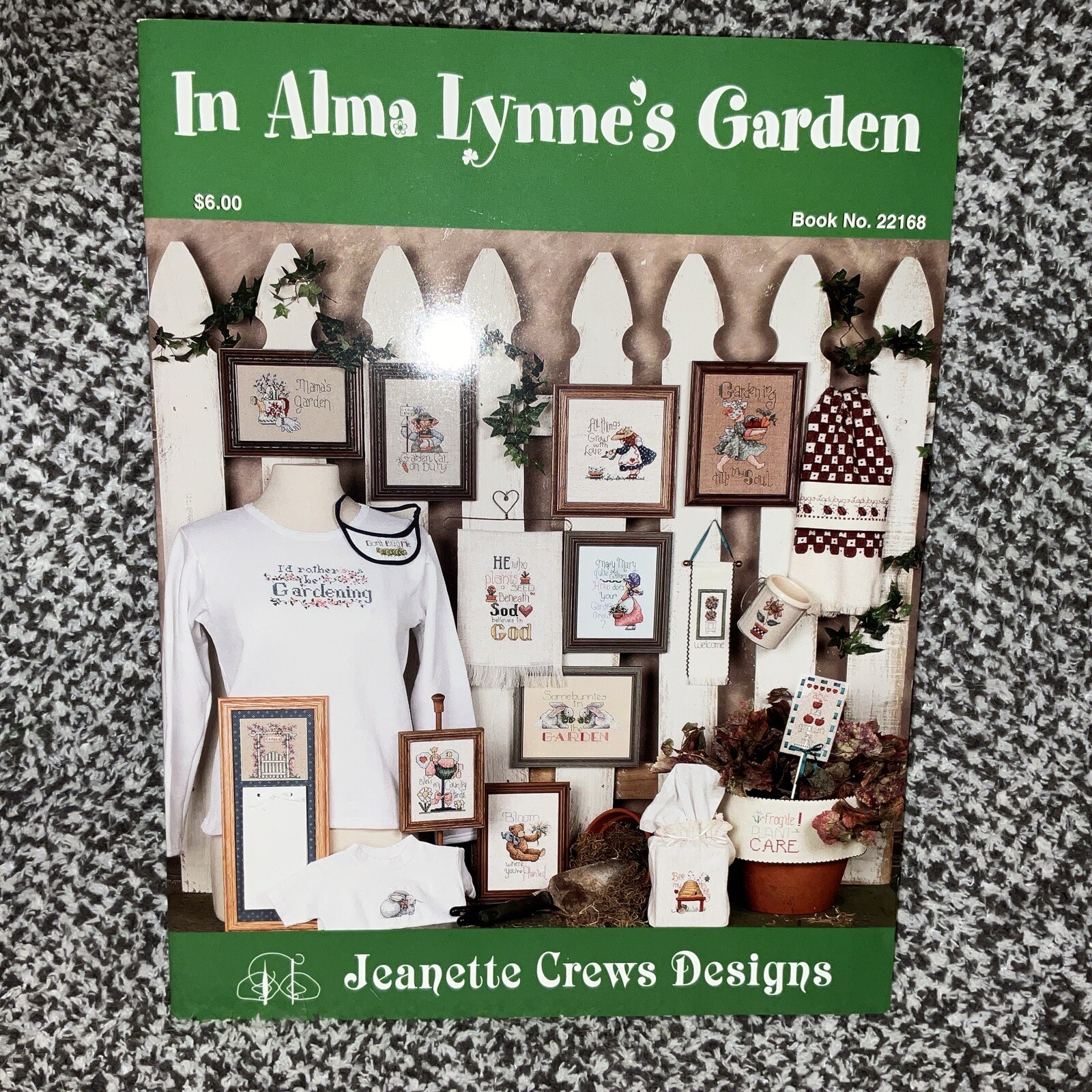 IN ALMA LYNNES GARDEN ..Cross Stitch Book ..Jeanette Crews .. 2000