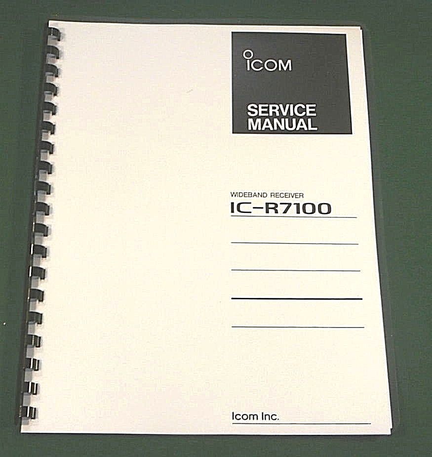 Icom IC-R7100 Service Manual: 11"X36" Schematics & Protective Covers!