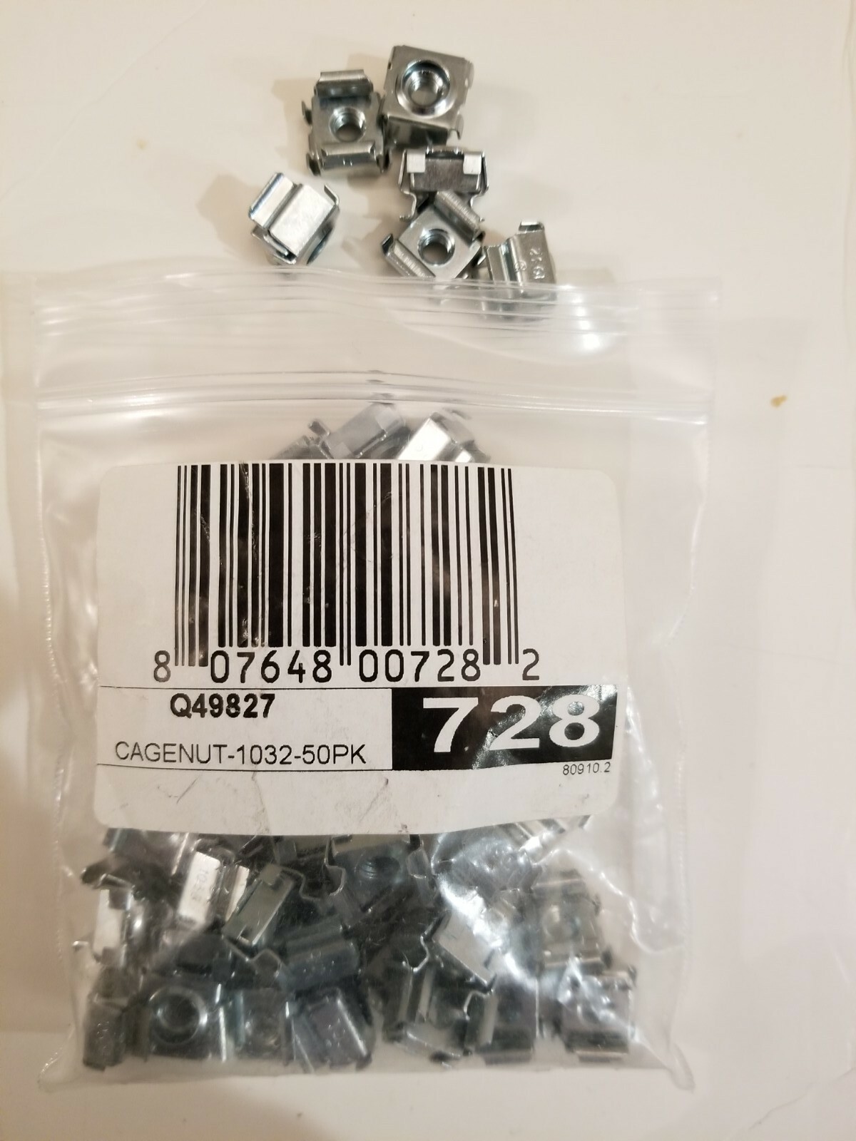 cage nut -1032-50pk Q49827