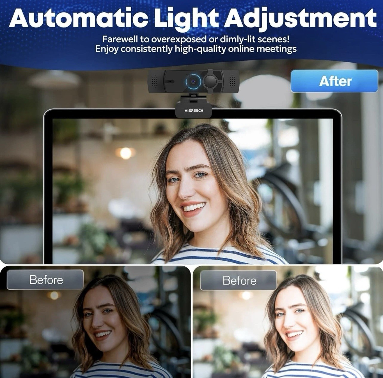 AISPEECH 4K Ultra HD Webcam, UVC20