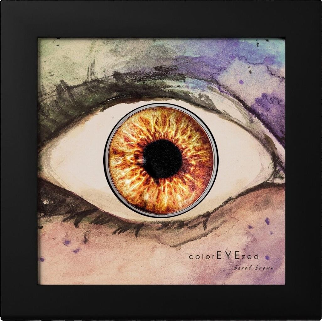 Palau 2023 $5 HAZEL BROWN Coloreyezed Eye 1 oz Silver Coin