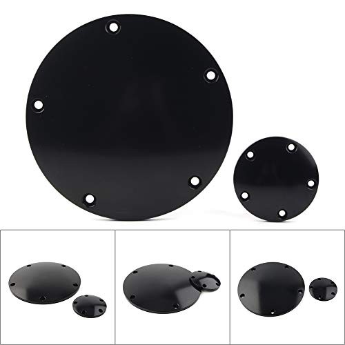 Motorcycle CNC 5 Holes Derby Cover & Point Cover for Harley Dyna 1999 Black
