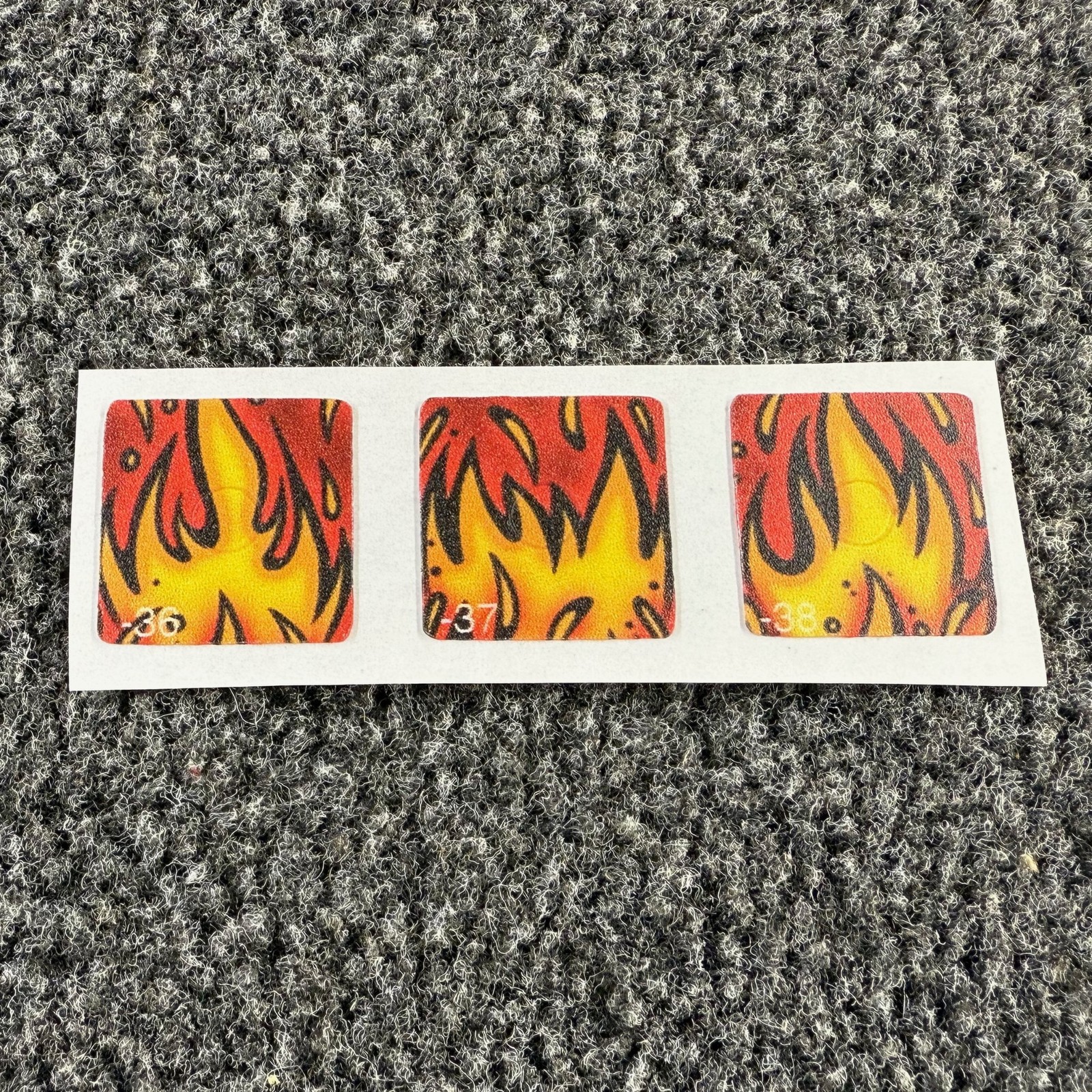 AC/DC PRE LE Pinball Machine Playfield FIRE Target Decal SET ORIGINAL NOS