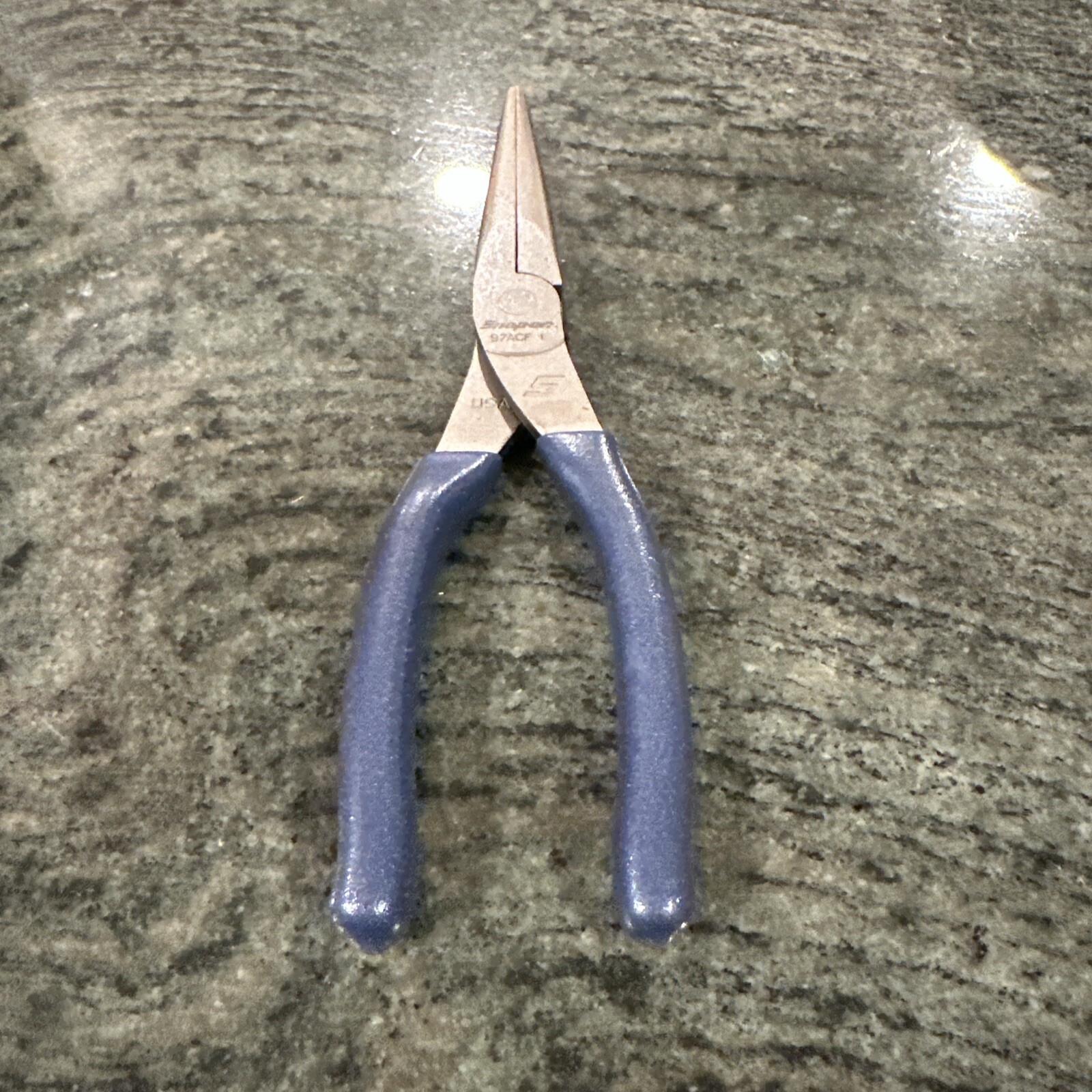Snap-On 97acf  9" power blue talon grip needle nose pliers new