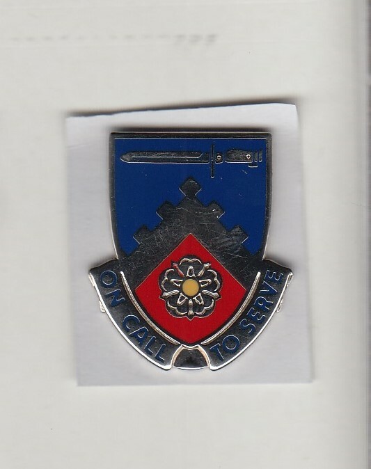 US Army 209th Support Battalion QM S&T crest DUI badge V-21 clutchback c/b