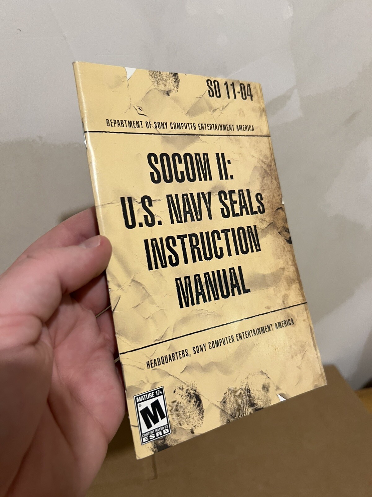 Playstation 2 PS2 SOCOM II US Navy Seals Instruction MANUAL ONLY *Authentic