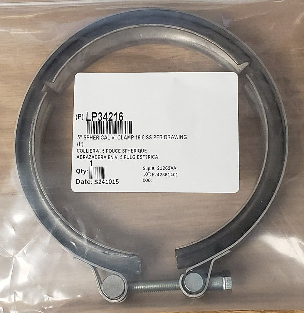 ~NEW GENUINE PACCAR OEM 5" SPHERICAL TURBOCHARGER V - CLAMP  ~ LP34216