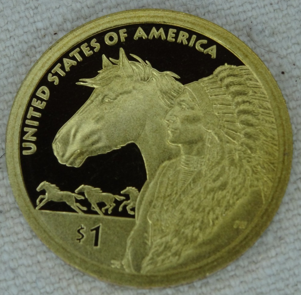 2012-S Native American Dollar Proof DCAM US Mint Coin $1 Sacagawea Trade Routes