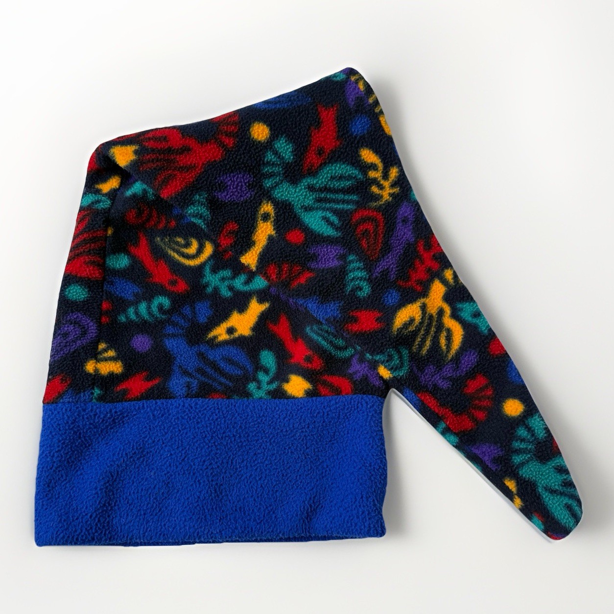 Vintage Kenyon Kidz Youth Fleece Winter Ski Hat Colorful Abstract Pattern Unisex