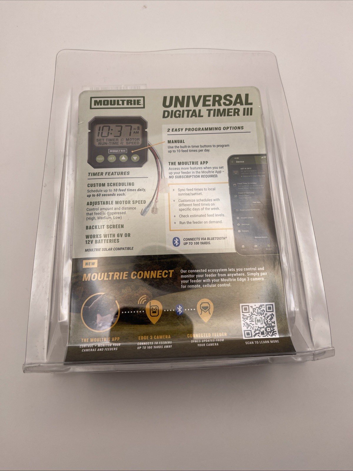 Moultrie Universal Digital Timer III Programmable Feeder Timer Black (MFA-15095)