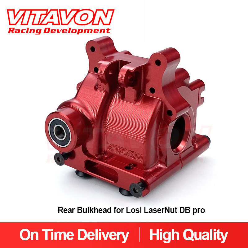Vitavon LaserNut CNC Alu7075 Rear Bulkhead for Losi LaserNut DB pro in Red