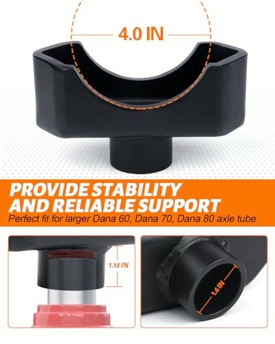 Jack Axle Adapter Lifting Saddle Compatible With Bottle Floor Jack 4INCH Black