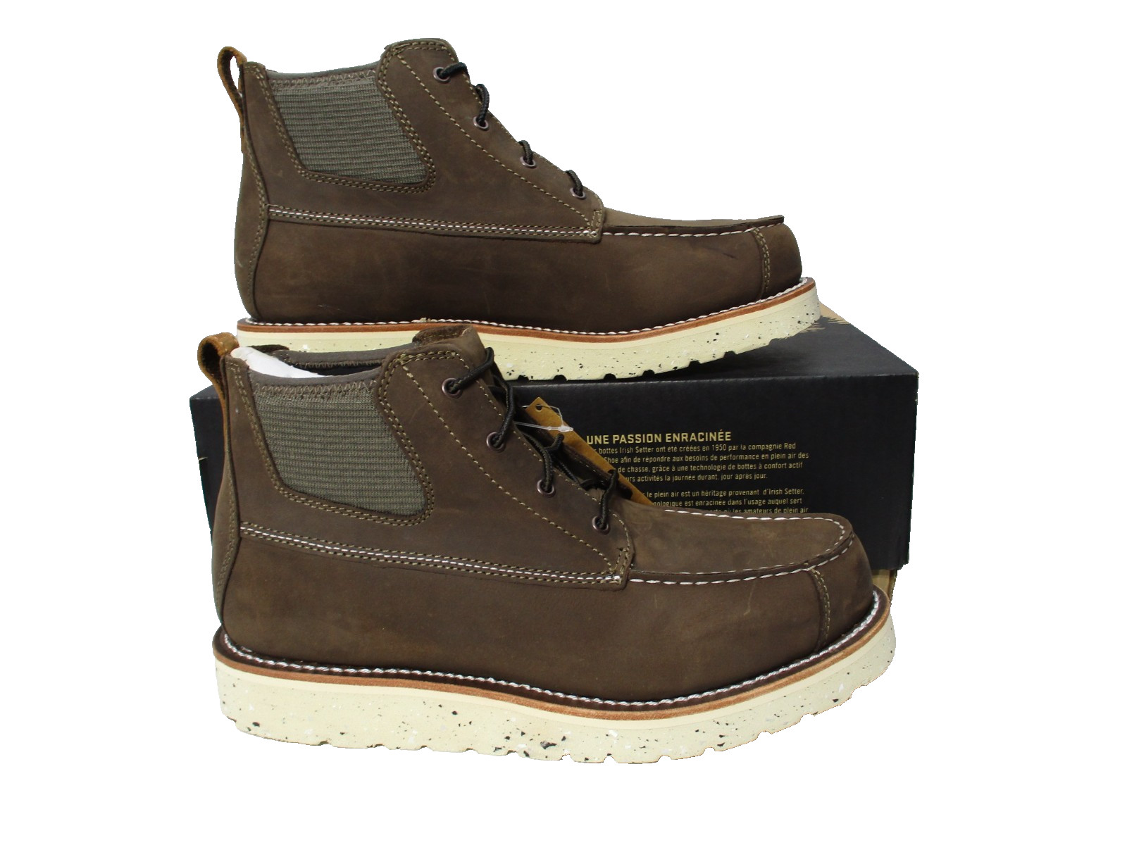 Irish Setter Red Wing Setter Fifty Moc Toe Wedge Pull-On Boots Mens 10.5 E2 Wide