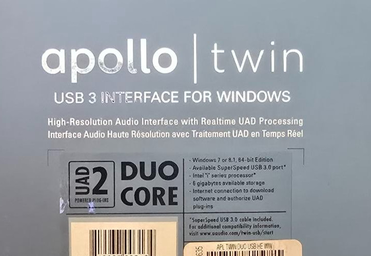 Universal Audio Apollo Twin Heritage Edition USB 3.0 Audio Interface For Windows