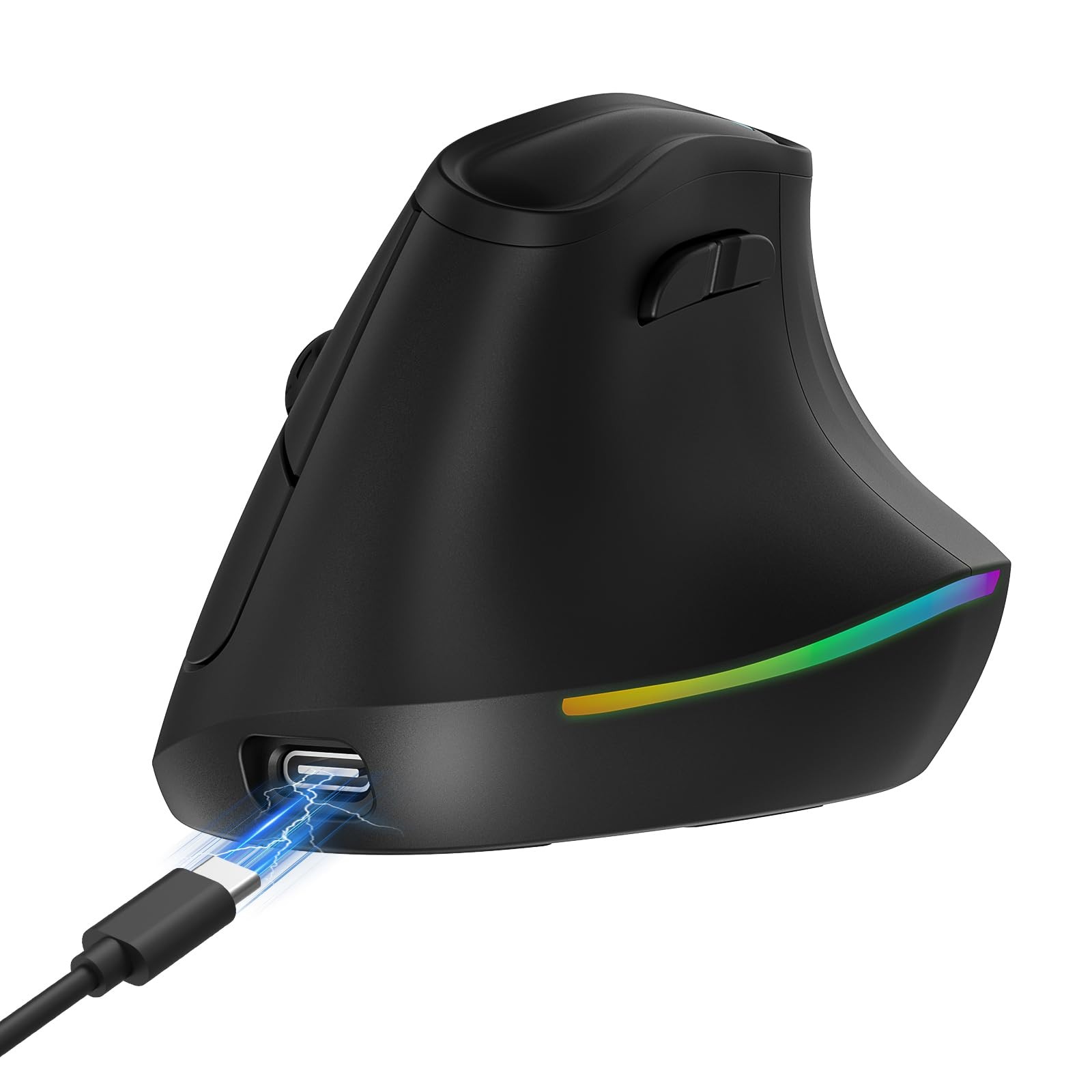 57° Ergonomic Wireless Rechargeable Mouse, Vertical Quiet Ergo Mouse, Bluetoo...