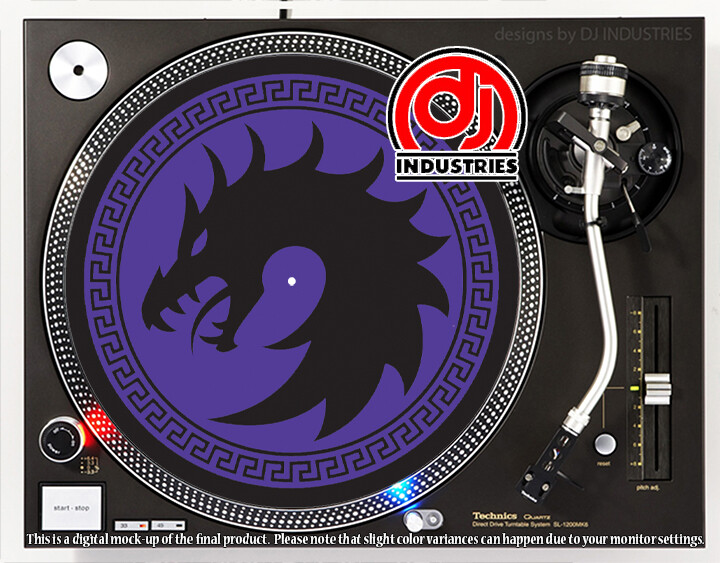 Dragon Spin - 7"-12" DJ slipmat for LP turntable record player
