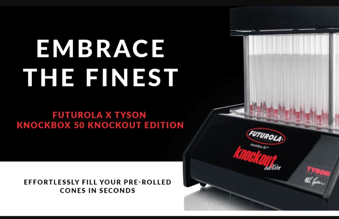 Futurola Knockbox 50 Automatic Cone Filling Machine. The Mike Tyson Knockout 50