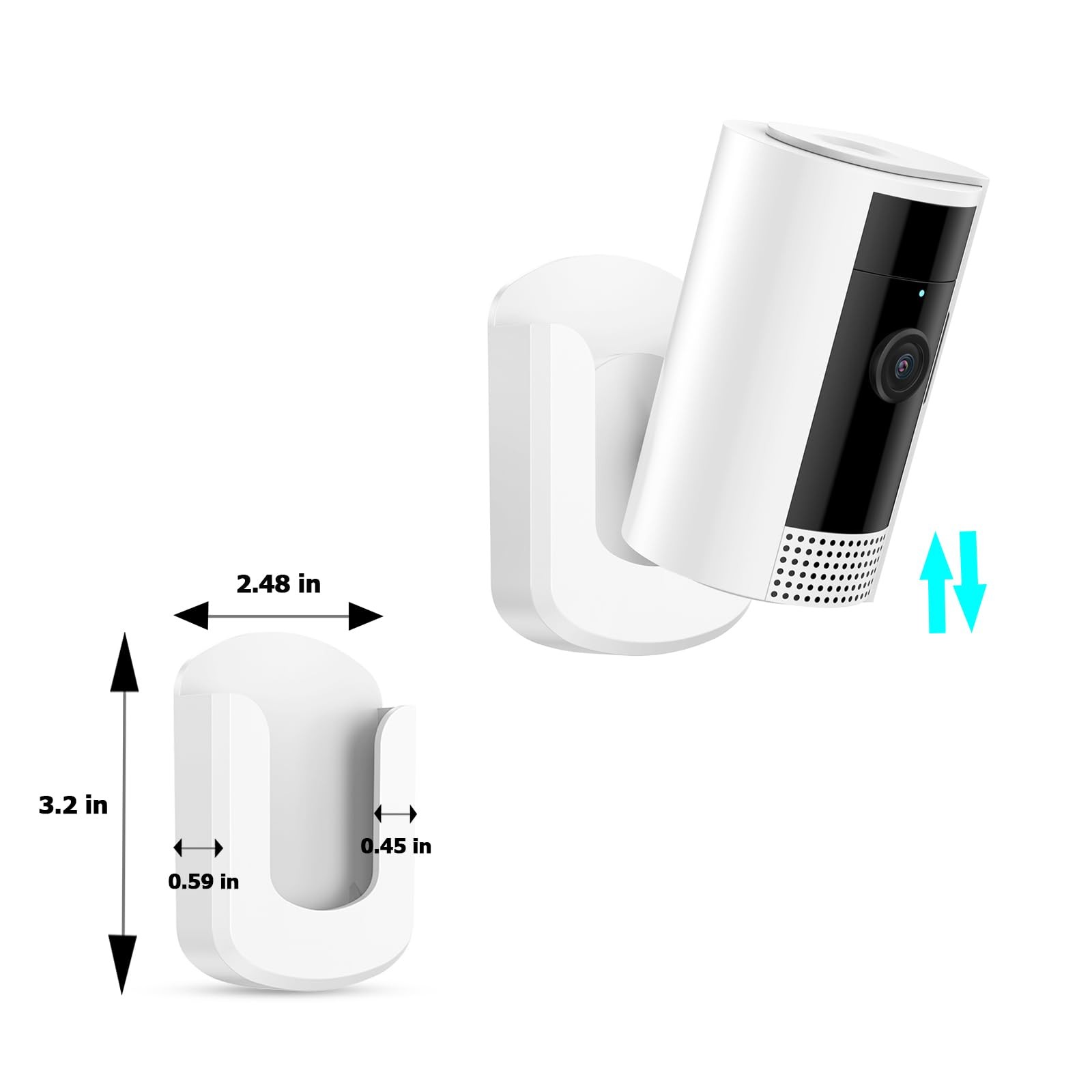 No Drill Ring Indoor Cam Adhesive Wall Mount Bracket - No Screws Needed, Easy...