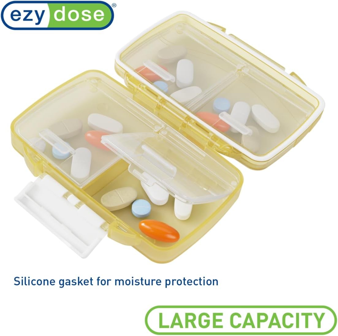 EZY DOSE Moisture-Proof Pill Case, Medicine Planner, Vitamin Small, Cream