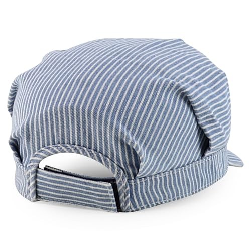 Armycrew Classic Cotton Train Engineer Conductor Adjustable Large Blue Stripe