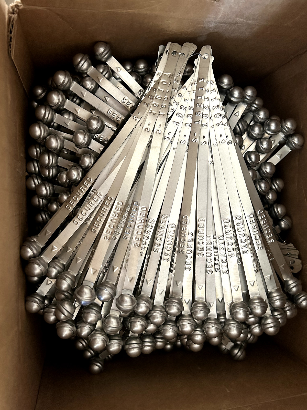 Globe Ball End Seal Security , New (Lot 100 Pcs)