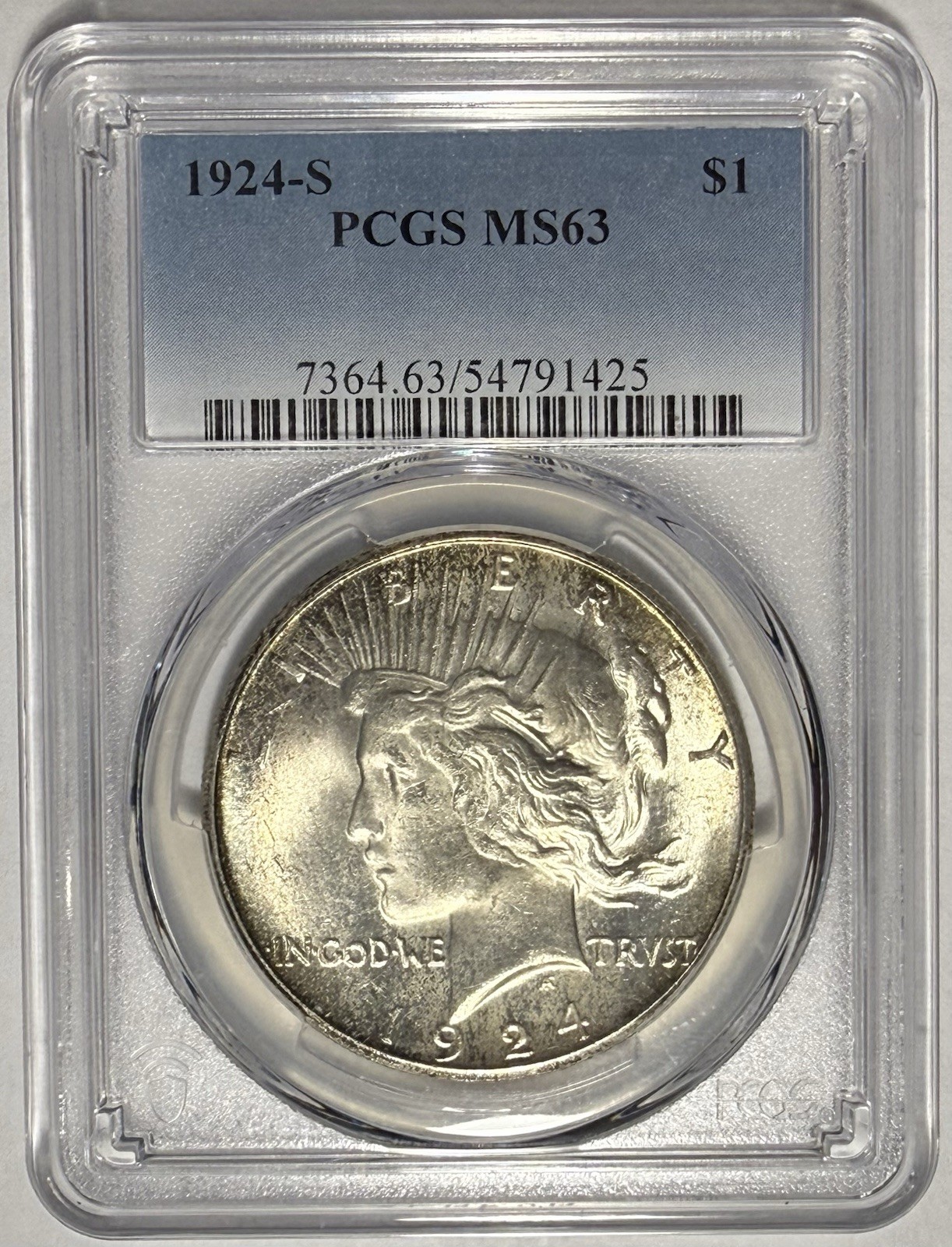 1924 S Peace Dollar $1 PCGS MS63 ‼️BETTER DATE - STUNNING LUSTER‼️