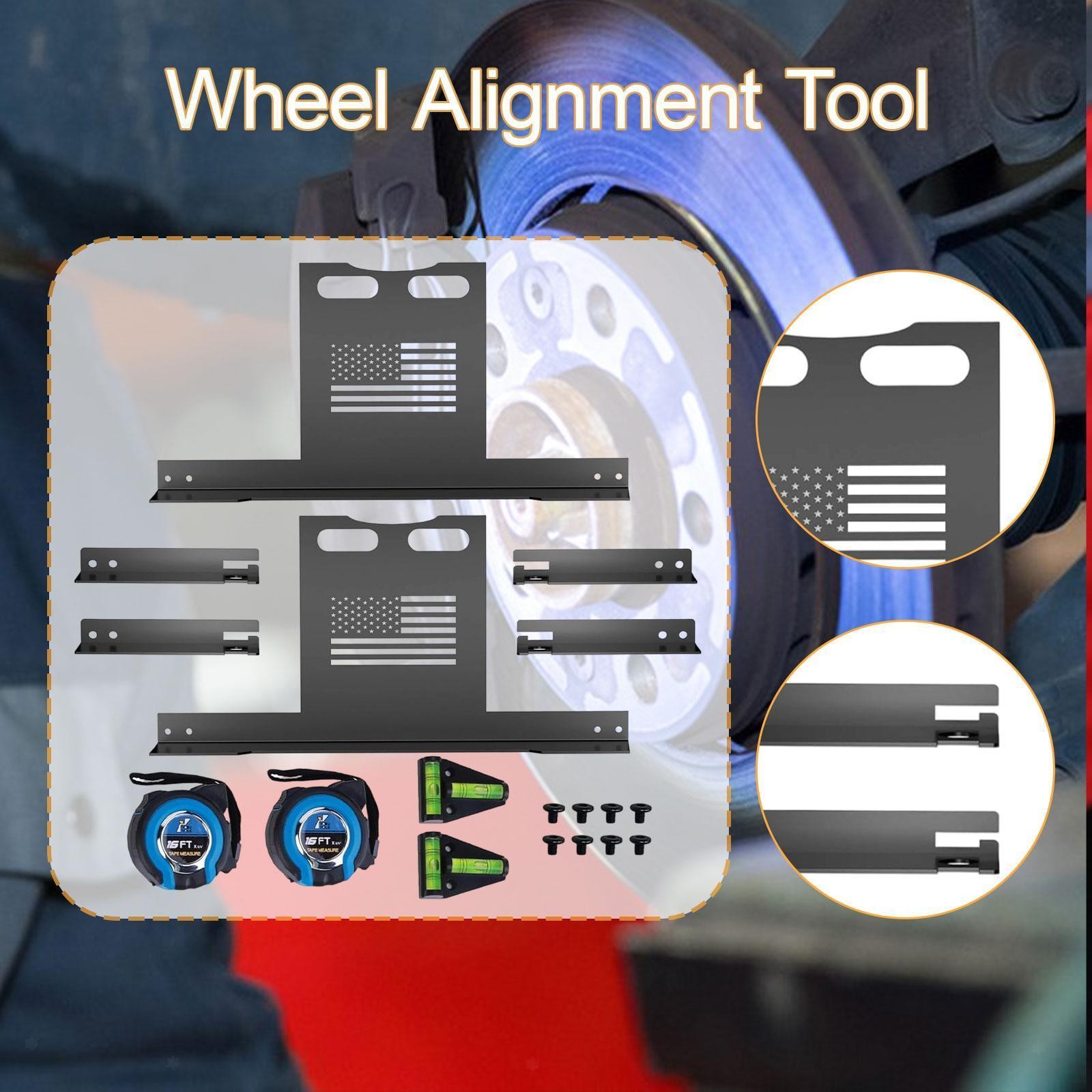 2 Set Wheel Alignment Tool Kit Sturdy Convenient No Caliper Removal Needed