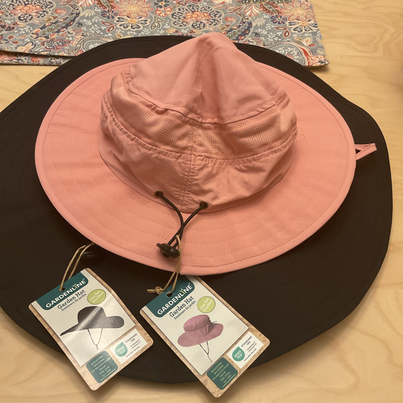 Gardenline 2 Garden Hats UV Protection 50+ Moisture Wicking Vented Wide Brim New