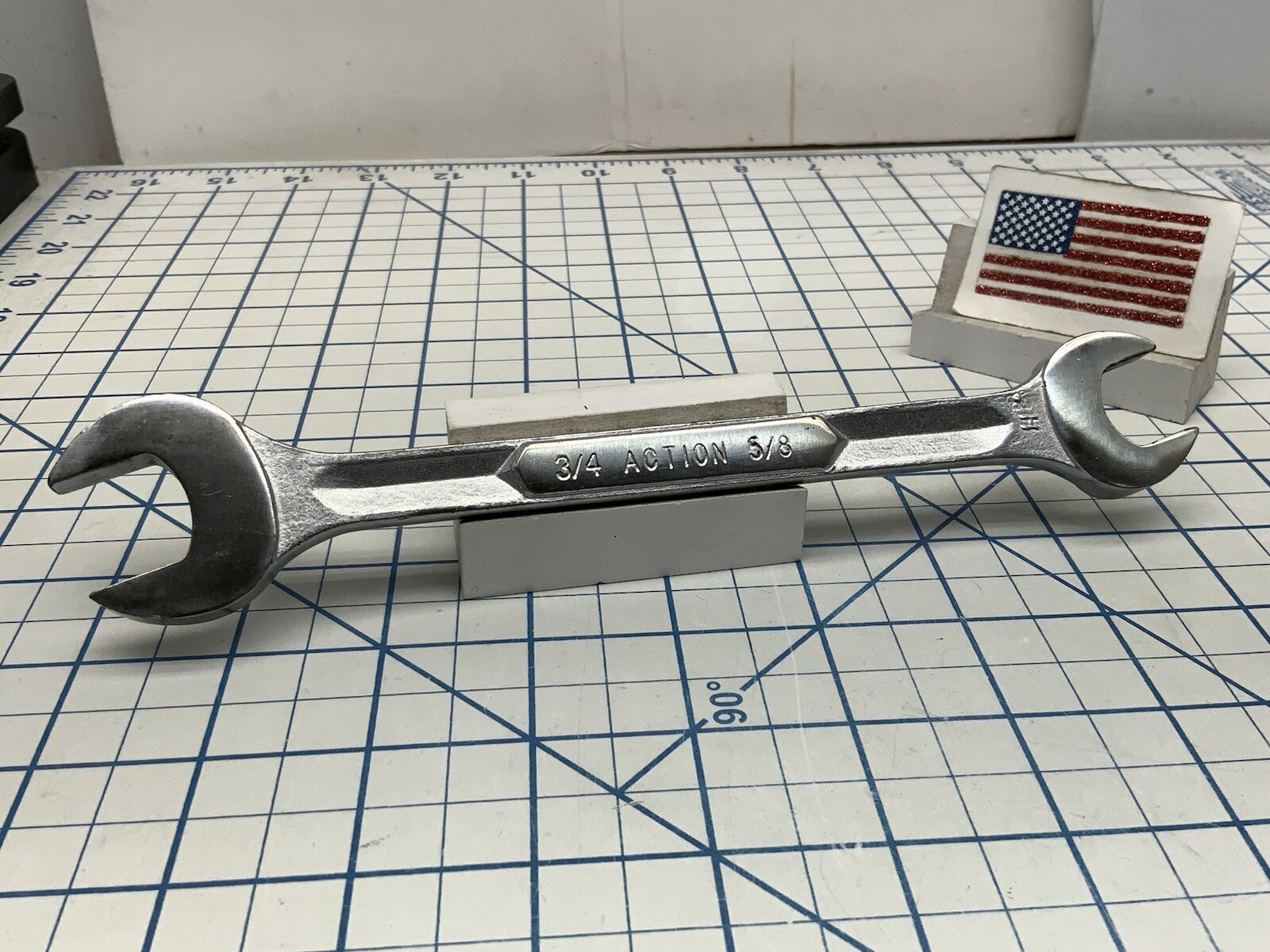 ACTION 34620, 3/4in. X 5/8in. "Beam Style" Open End Wrench, USA Made