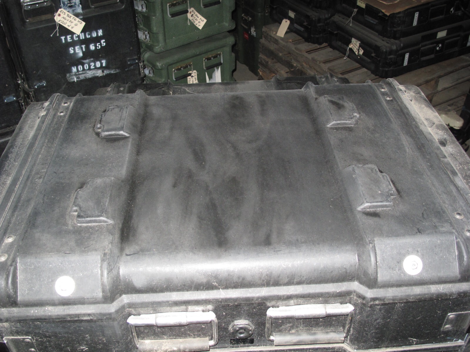 Rackmount 4U 19x24 ECS Composite Shockmount Electronics Black Equipment Case