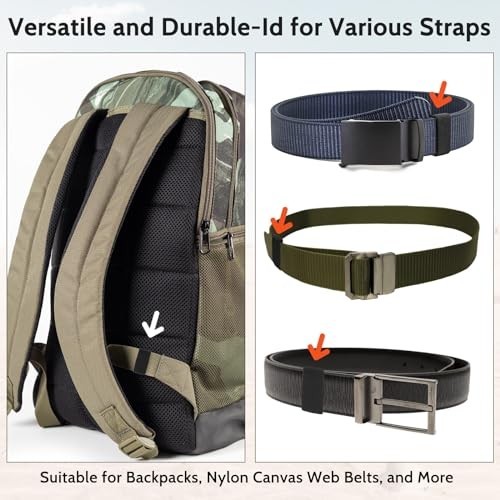 10 Pack Elastic Belt Keeper Strap, Nylon Canvas Web Belt Elastic Loop Keeper,...
