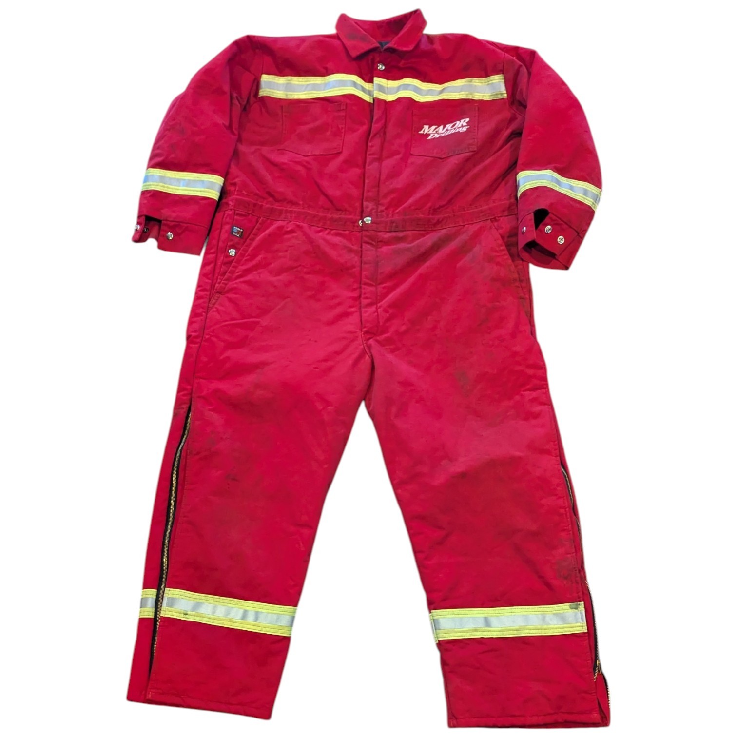 Major Drilling Quilted Coveralls Tough Tech Red Hi Vis Mens 2XL XXL USA Minerals