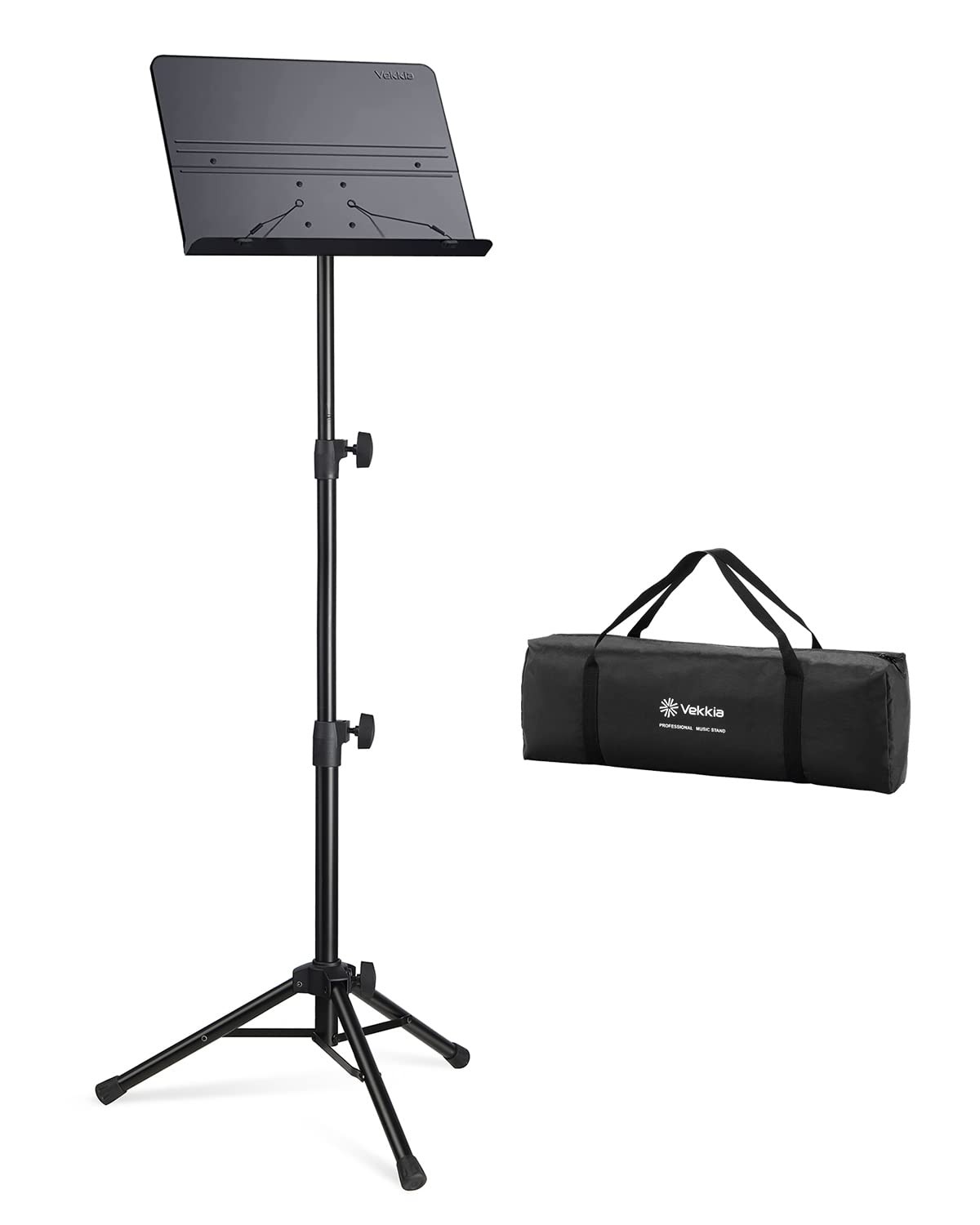 Vekkia 70 - inch Metal Professional Portable Sheet Music 32-70inch, black