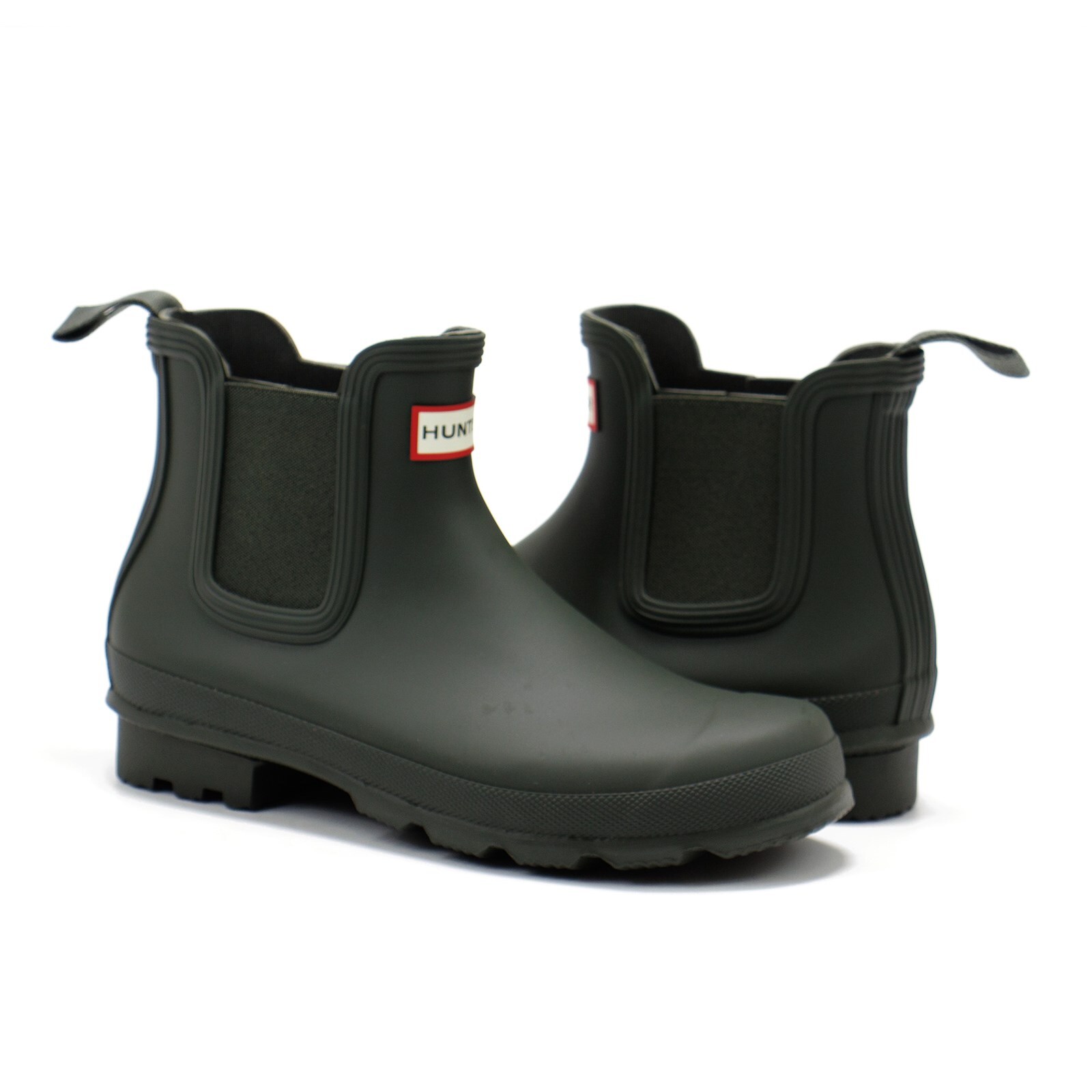 Men's Hunter Original Chelsea Short Rain Matte Boots, Black