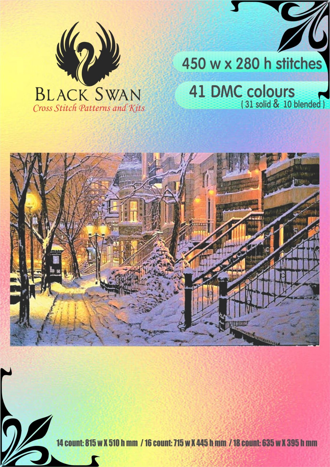 Winter in Montreal 1177 Chart Counted Cross Stitch Pattern Needlework