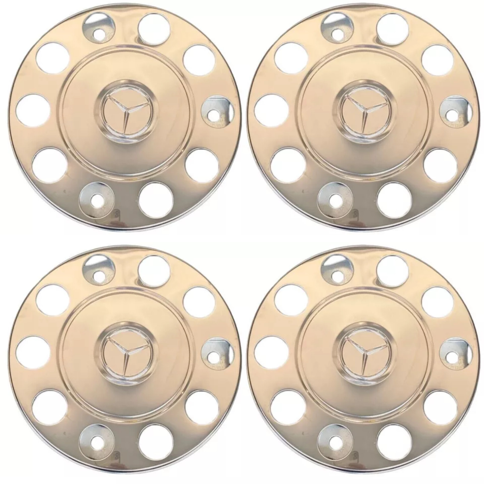 Stainless Steel 4Pcs Wheel Trims Covers 22.5" for Mercedes Actros Atego Truck