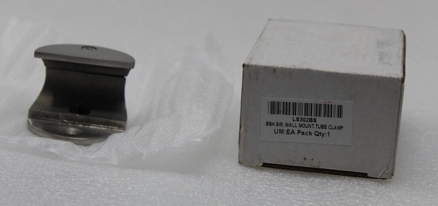 NEW CRL Wall Mount Tube Clamp Brushed Nickle LS302BS