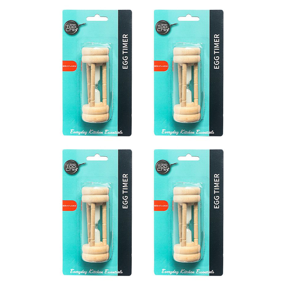 4x White Sand Timer Children Sand Educational Kids Toys 3 Minutes Egg Timers
