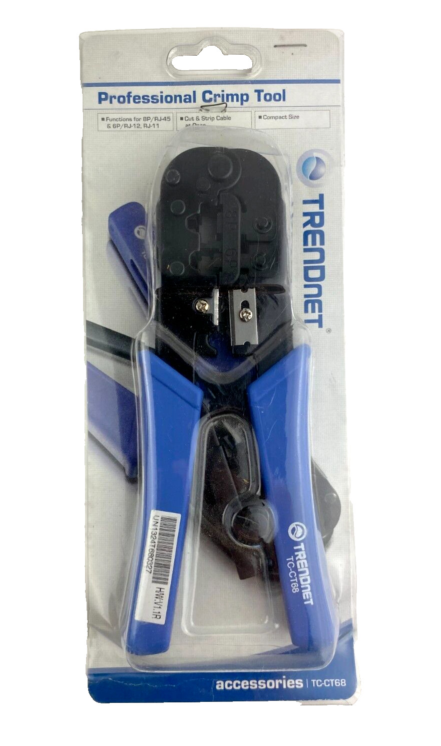 TRENDnet TC-CT68 Crimp, Cut, and Strip Tool for Ethernet or Telephone Cable