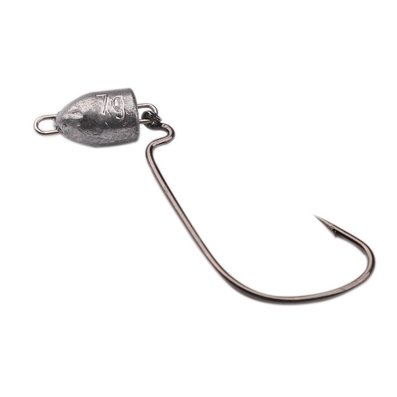 20PCS Weighted Texas Rig Hooks Weedless Swimbait Jig Heads for Bass Fishing