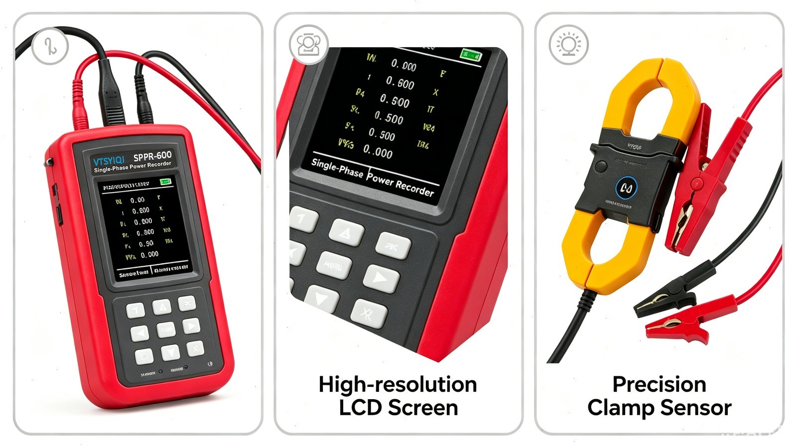 Single Phase Voltage Current Power Data Logger with Voltage Range 0.01V ~ 600V